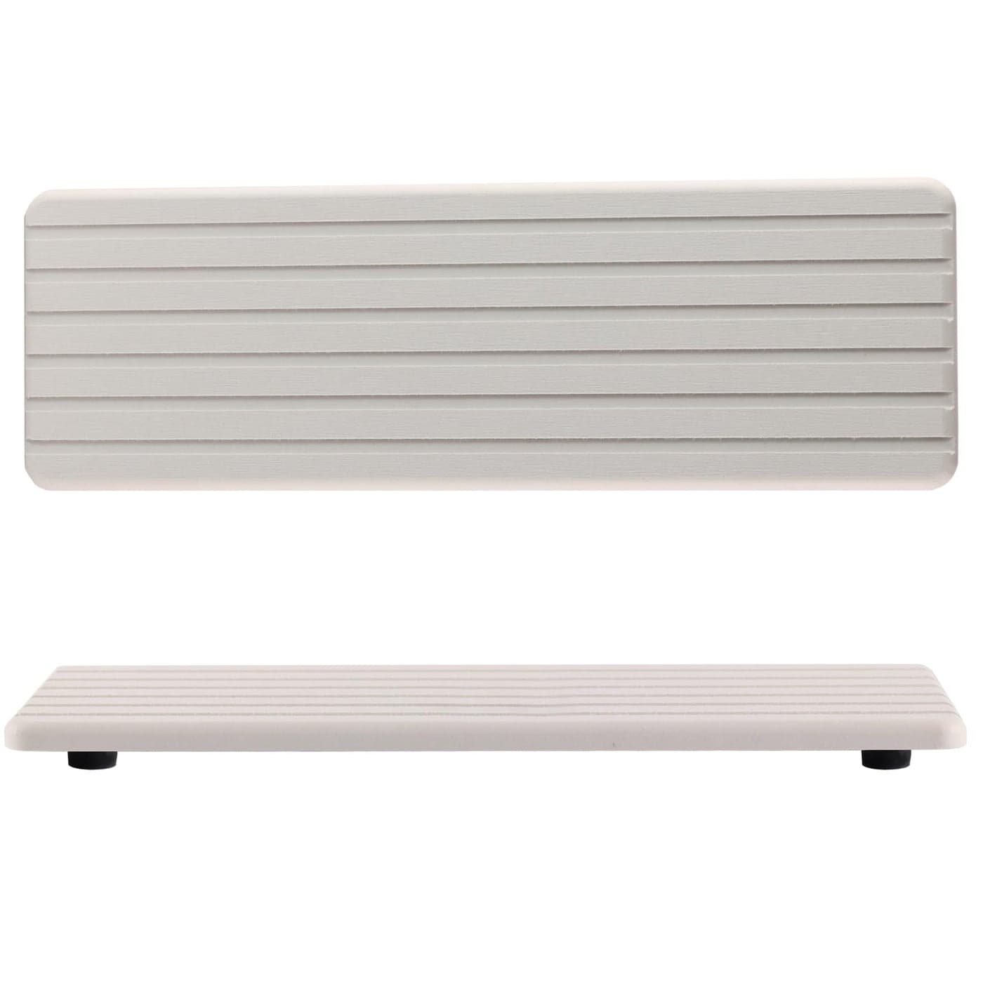 NiuYichee 2 PCS Water Absorbent Diatomite Coasters 122 x 4 Grooved Design Water Absorbing Stone Used for Hand Soaps Plants toiletries in The Modern Home