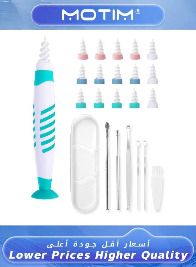 22 in 1 Ear Wax Removal Kits Ear Cleansing Tool Set Stainless Steel Ear Wax Remover with Storage Box Set for Children & Adults