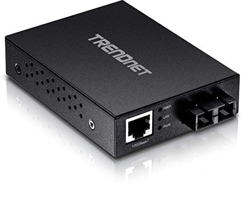 TRENDnet 1000BaseT to 1000BaseSX MultiMode SC Fiber Converter up to 550M 1800 ft 2 Gbps Switching Capacity TFCGMSC