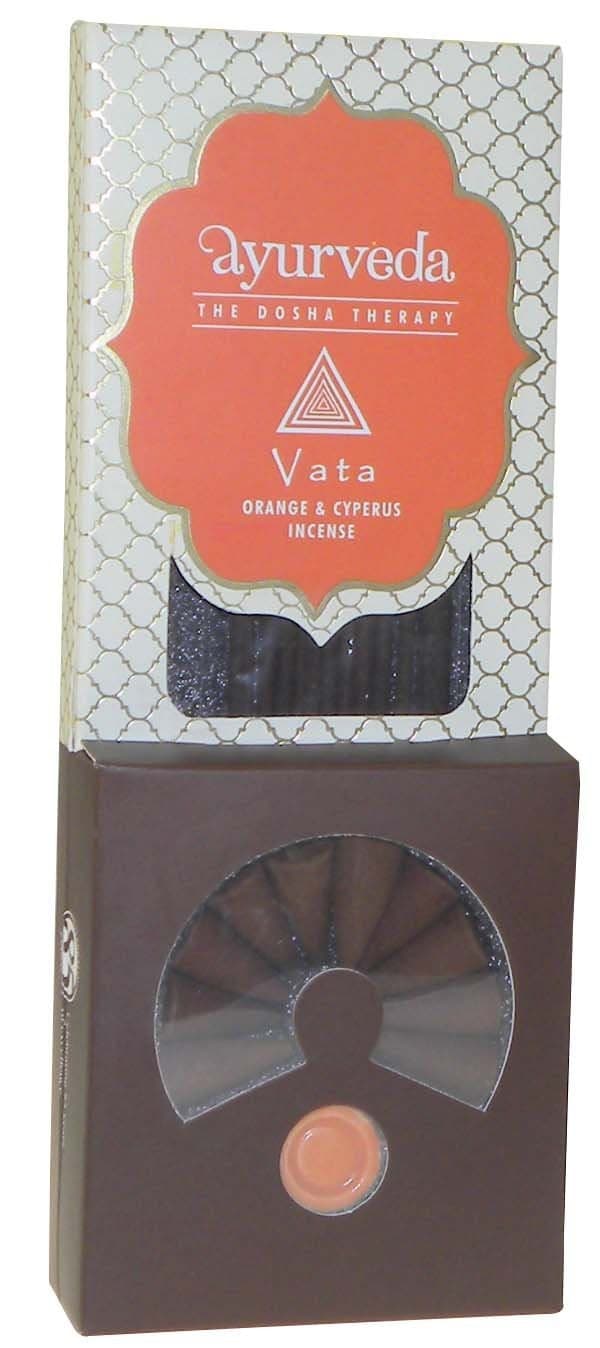 Song of India Ayurveda: Dosha Theraphy - Incense Sticks, Cones & Holder Gift (Orange & Cyperus)