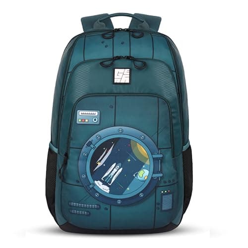 Gear Astronomer 15"/18L Small Water Resistant School Bag/Casual Backpack/Daypack/Travel Backpack/Kids Bag for Boys/Girls (Green-Green)