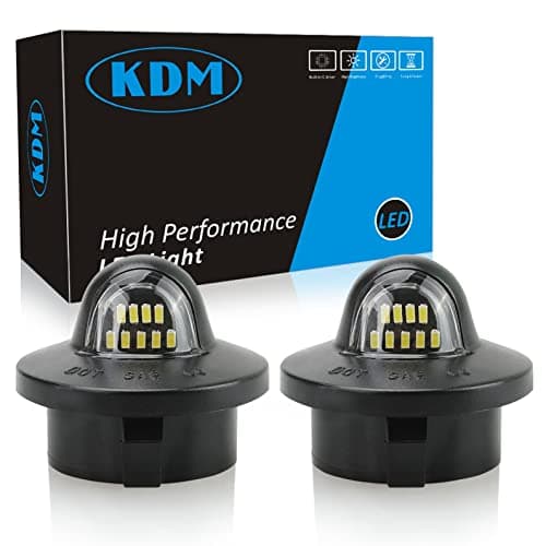 KDM LED License Plate Lights Fit for Ford F-150 F250 F350 F450 F550 Heavy Duty Ranger Explorer Bronco Excursion Expedition Rear Tag Lamp Pickup Truck,6000K White 2Pcs Pack