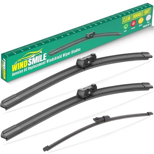 25 22 15 Windshield Wiper Blades Replacement for VW Volkswagen Tiguan 2018 2019 2020 2021 2022 2023 2024 2025 Premium All Weather Front Rear Wipers Set OEM Quality Pack of 3