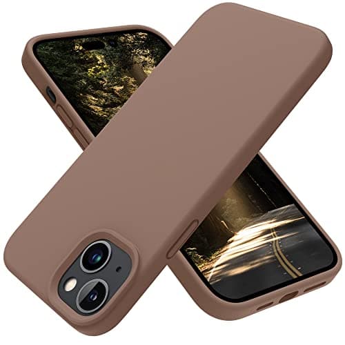 OTOFLY Designed for iPhone 14 Plus Case Silicone Shockproof Slim Thin Phone Case for iPhone 14 Plus 67 inch Light Brown