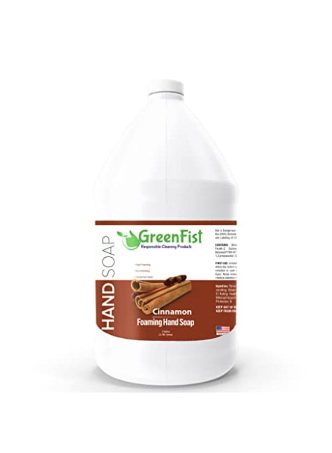 GreenFist Foaming Hand Soap Refills Cinnamon Scent Jug Foam Refill Made in USA 128 ounce 1 Gallon