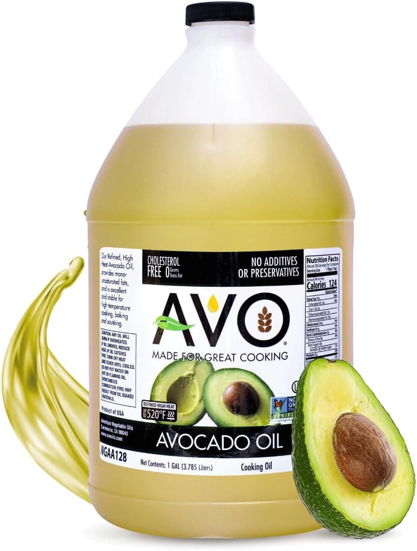 AVO Non-GMO 100% Avocado Oil, 1 Gallon (128 Fl-oz) - No Preservatives Added