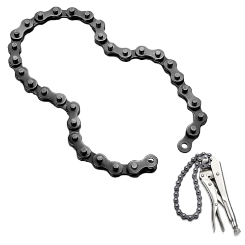 18 Replacement Locking Chain Clamp Extension Chain 20r Heavy Duty Steel Replacement Accessory for Clamping Repair Welding Automotive Workshop Use Black