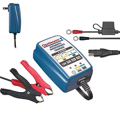 TECMATE Optimate 1 Global, TM-401, 4-Step 12V 0.6A Battery Charger-maintainer