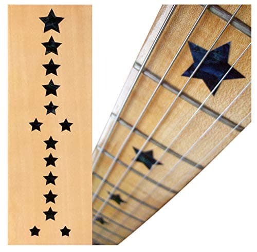 Jockomo Everly Brothers Star BLACK Pearl Guitar Inlay Sticker