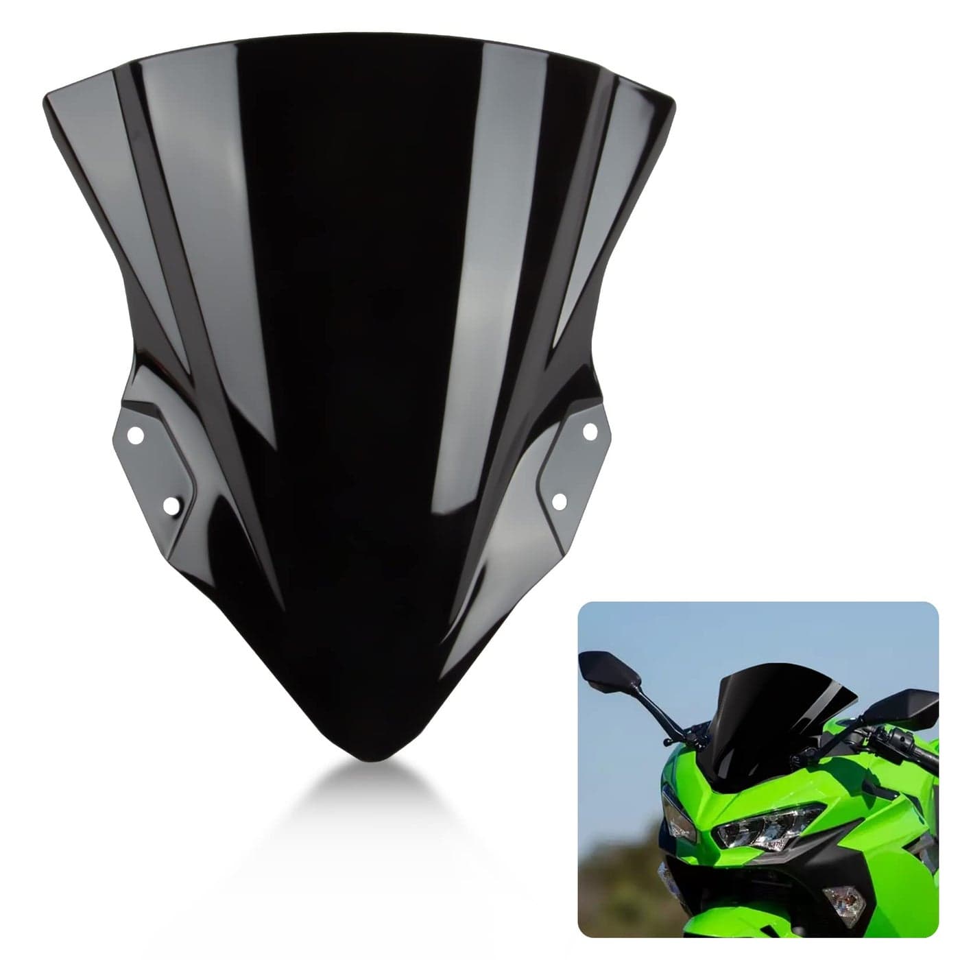 Windshield Windscreen Double Bubble for 400 EX400 250 20182023Black