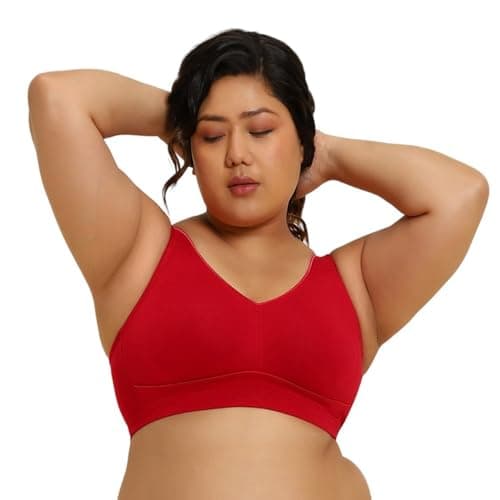 Van Heusen Women Cotton Minimizer Bra - Wireless, Non Padded, Full Coverage_22011_Persian Red_34DD