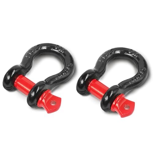 Jamiikury Shackles 12 D Ring Shackle 12 Ton 26455 lbs Maximum Break Strength with 58 Pin for Tow Strap Winch Off Road Vehicle Recovery 8 Pack