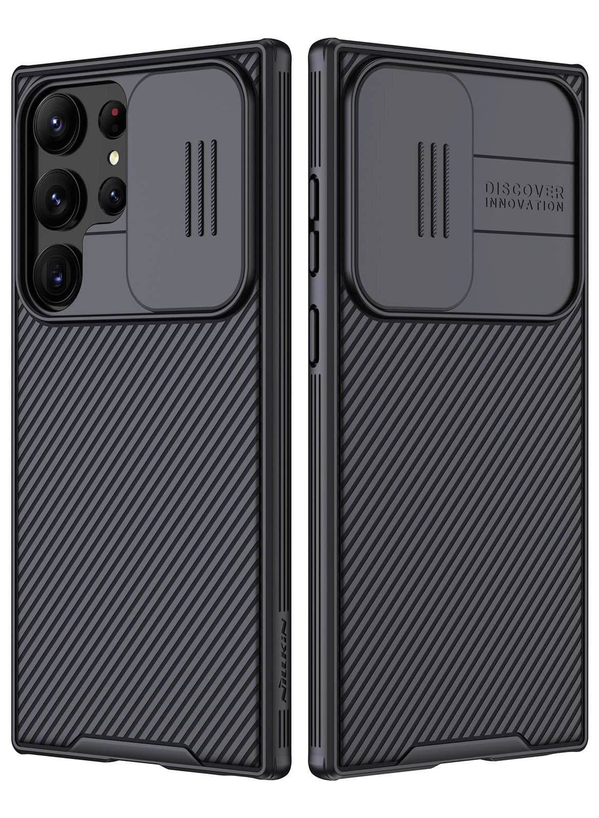 For Samsung Galaxy S25 Ultra Case, Camera Lens Protection Slide Cover, TPU+PC Shockproof Bumper Back Cover, Anti-Fingerprint Mobile Phone Case, Slim Fit Protective Casing