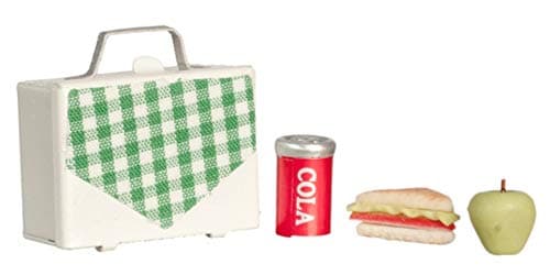Dollhouse Miniature 112 Scale Lunch Box with Food and Drink