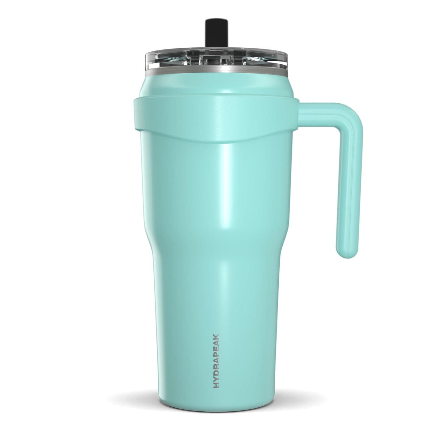 Hydrapeak Roadster 40oz Stainless Steel Tumbler Double Wall Vacuum Insulated Water Bottle With Handle And 2 in 1 Straw Lid Aqua Gloss