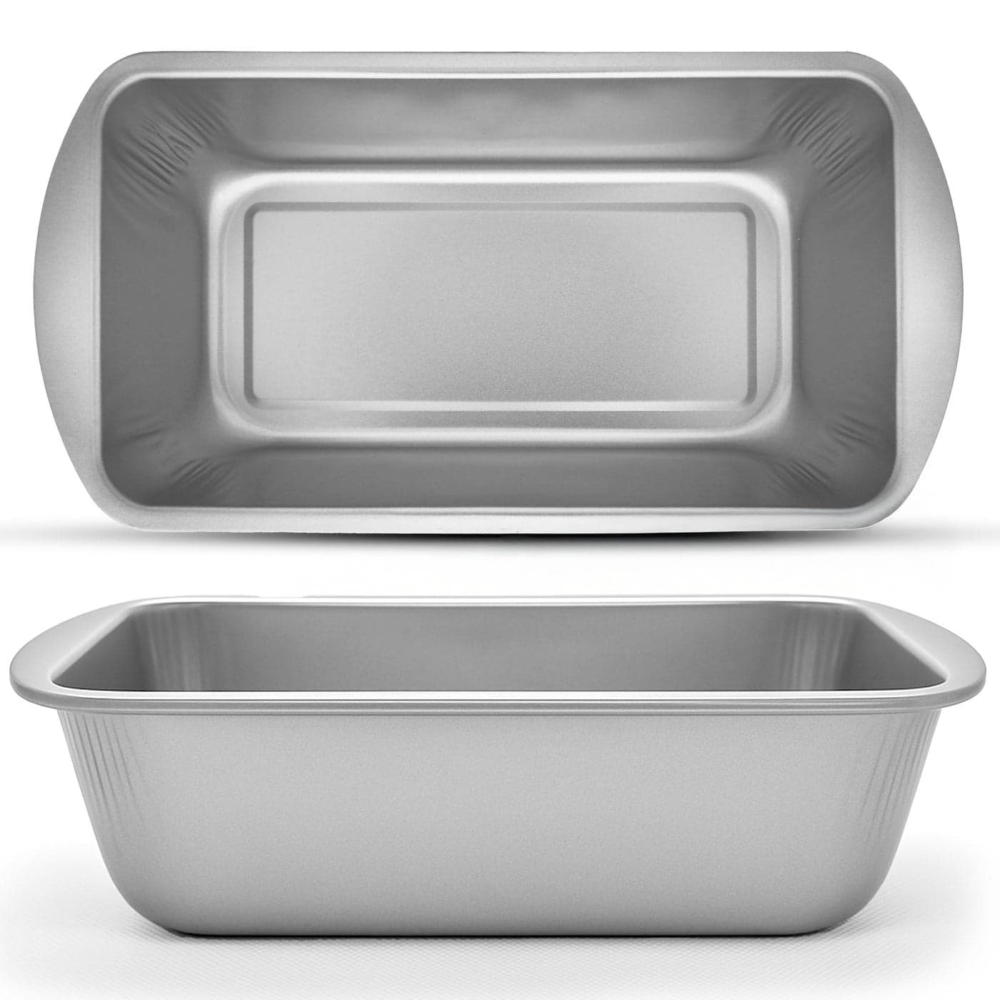 SOL 2pk Loaf Tins for Baking 2lb NonStick Bread Tins 21 x 11 x 64cm Durable Baking Moulds for Homemade Bread Cakes Loaves Meatloaf Oven Use Kitchen Baking Food Prep