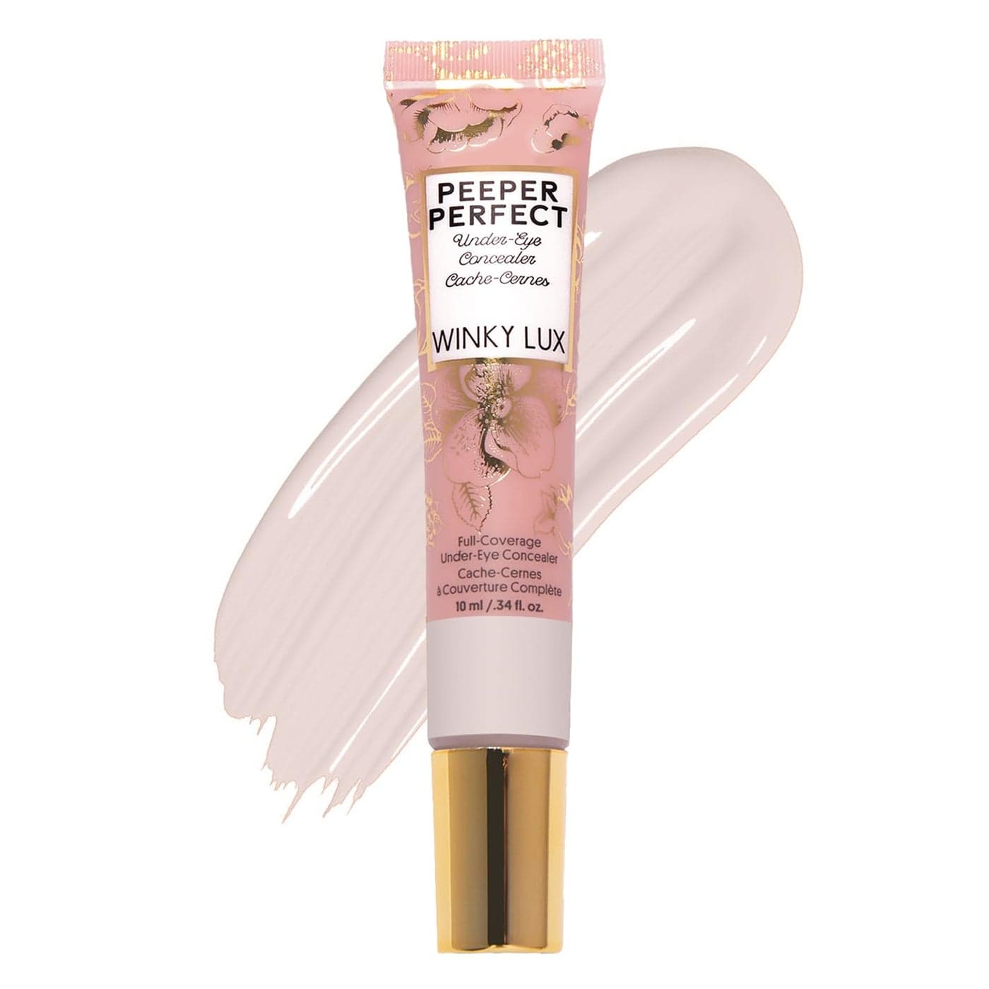 Winky Lux Peeper Perfect Under Eye Concealer Makeup Eye Brightener Full Coverage Concealer for Dark Circles Color Corrector Eye Primer With Collagen Hyaluronic Acid Vitamin E Very Fair