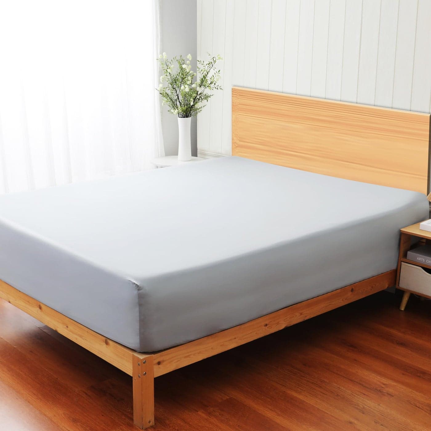 ShunjieHome 100 Egyptian Cotton 400 Thread Count King Size Sateen Fitted Sheet Only Deep Pocket for 15 Mattress Luxuriously Soft Durable and Breathable Bed Linen for Ultimate Comfort