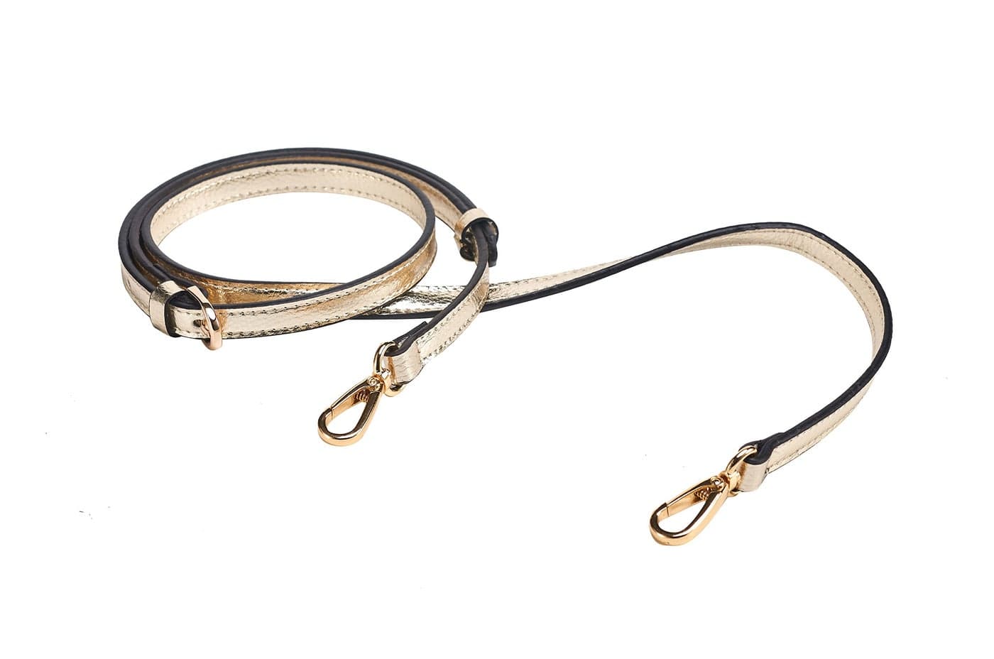 LIVE UP Full Grain Purse Strap Genuine Leather Replacement for Cross Body Bag Handbags(Gold)