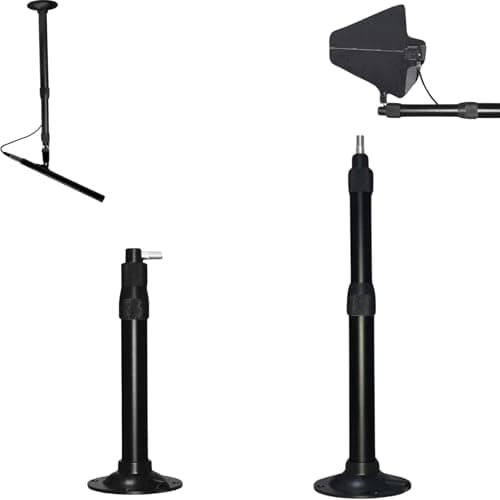 RhymKawa 2 pcs Wall Mount for Shuer UA874 PA805 Wireless Antenna Paddle Install, Mic Hanger Stand for Sdudio, Conference, Aluminum (Black, Small)