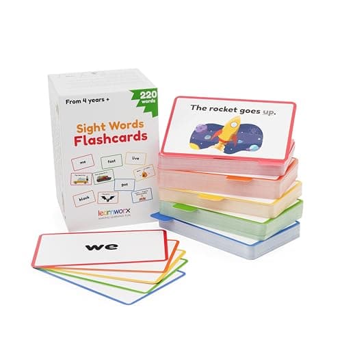 Sight Words Flash Cards Kindergarten 220 Cards Sight Words for Toddlers 4 Years Dolch Sight Words Flash Cards PreK Kinder 1st 2nd 3rd Grade Sight Word Site Reading Kids Vocabulary Learning
