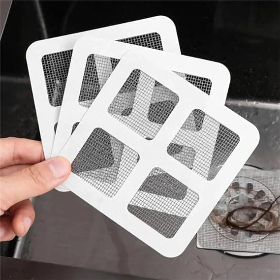 MOROVIK (30Pcs) Disposable Shower Cover Hair Catcher Shower Drain Mesh Stickers, Bathroom, Laundry, Bathtub, Kitchen Shower Drain Floor Sink Strainer Filter Mesh (30)
