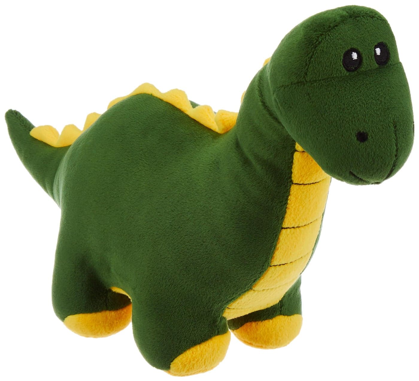 Softdreams Plush Toy for Kids – Cute Cuddly Stuffed Animal, Room Décor - Green & Yellow Dinosaur 34cm