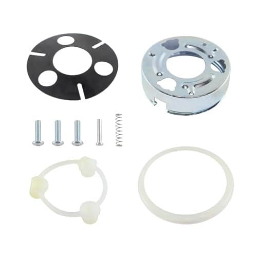 YSHAP Steering Wheel Horn Cap Contact Mounting Kit Compatible with 1967-1981 Chevy Camaro Impala Nova Chevelle G-M-C Truck Models, Black, Metal with Rubber and Plastic Components