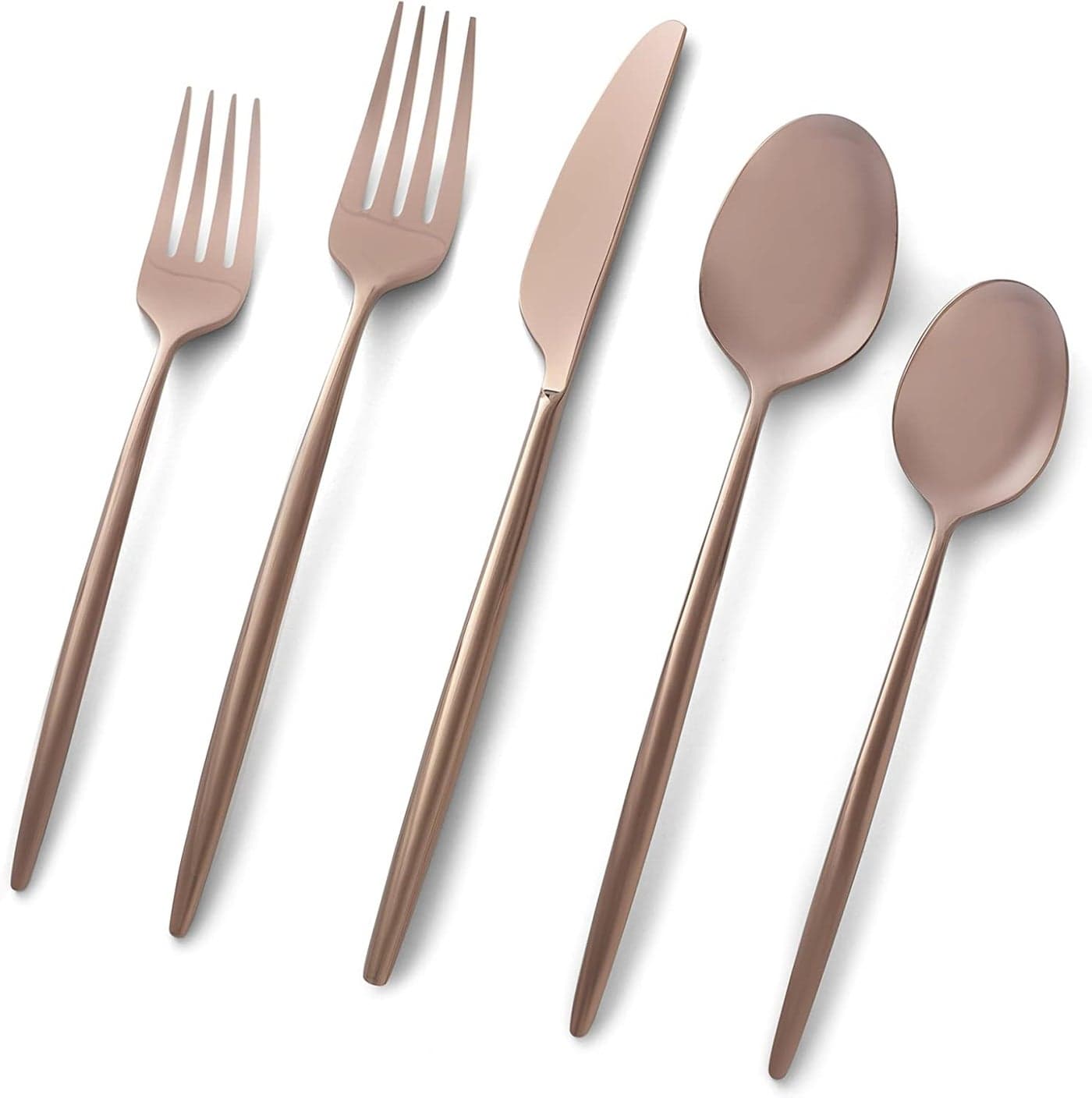 Cambridge 505320CKW12R Gaze Copper Mirror 20 Piece Flatware Set Service for 4