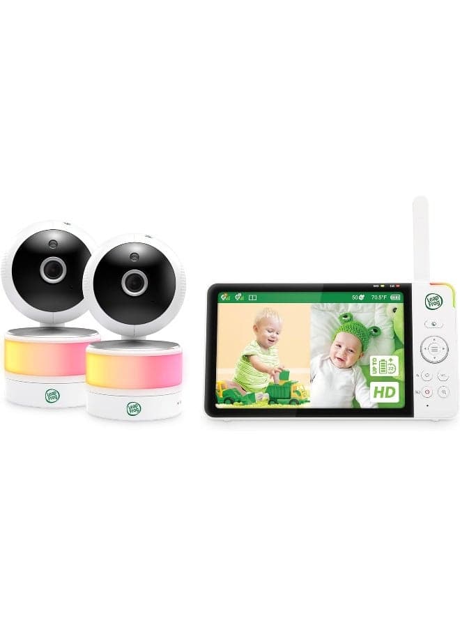 LeapFrog LF920-2HD 7" Full Color 360 Degree Pan & Tilt Split-Screen Video Baby Monitor with 2 Cameras