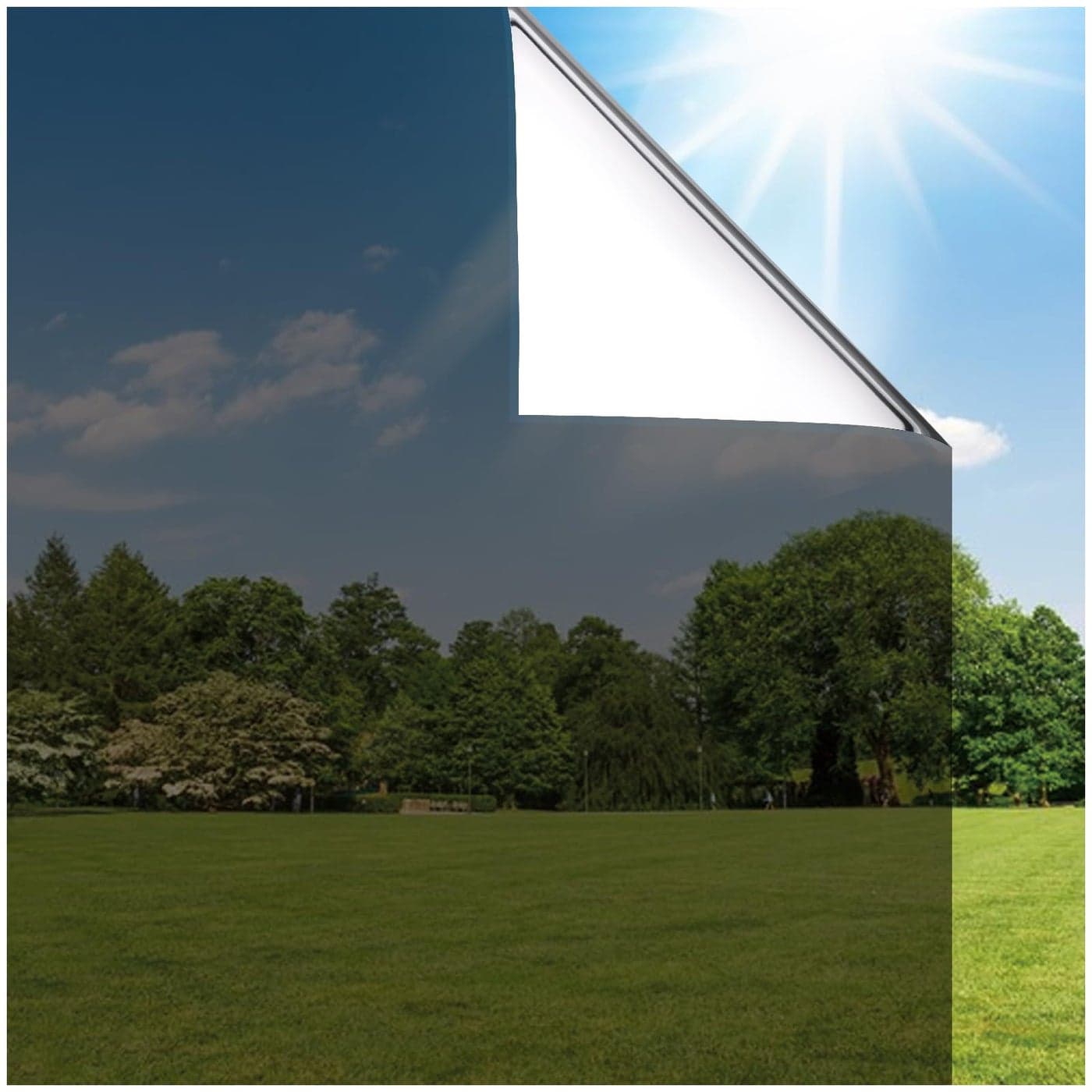 Coavas Window Privacy Film One Way See Out Not in Windows Tint for Home Mirror Reflective Blocking Sun Heat Glass Coverings UV Static Cling 354x787 Inch