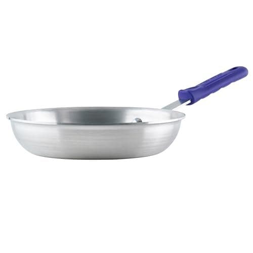 Winco Commercial-Grade Aluminium Fry Pan/Skillet, Natural Finish with Cool Touch Handle, 8"