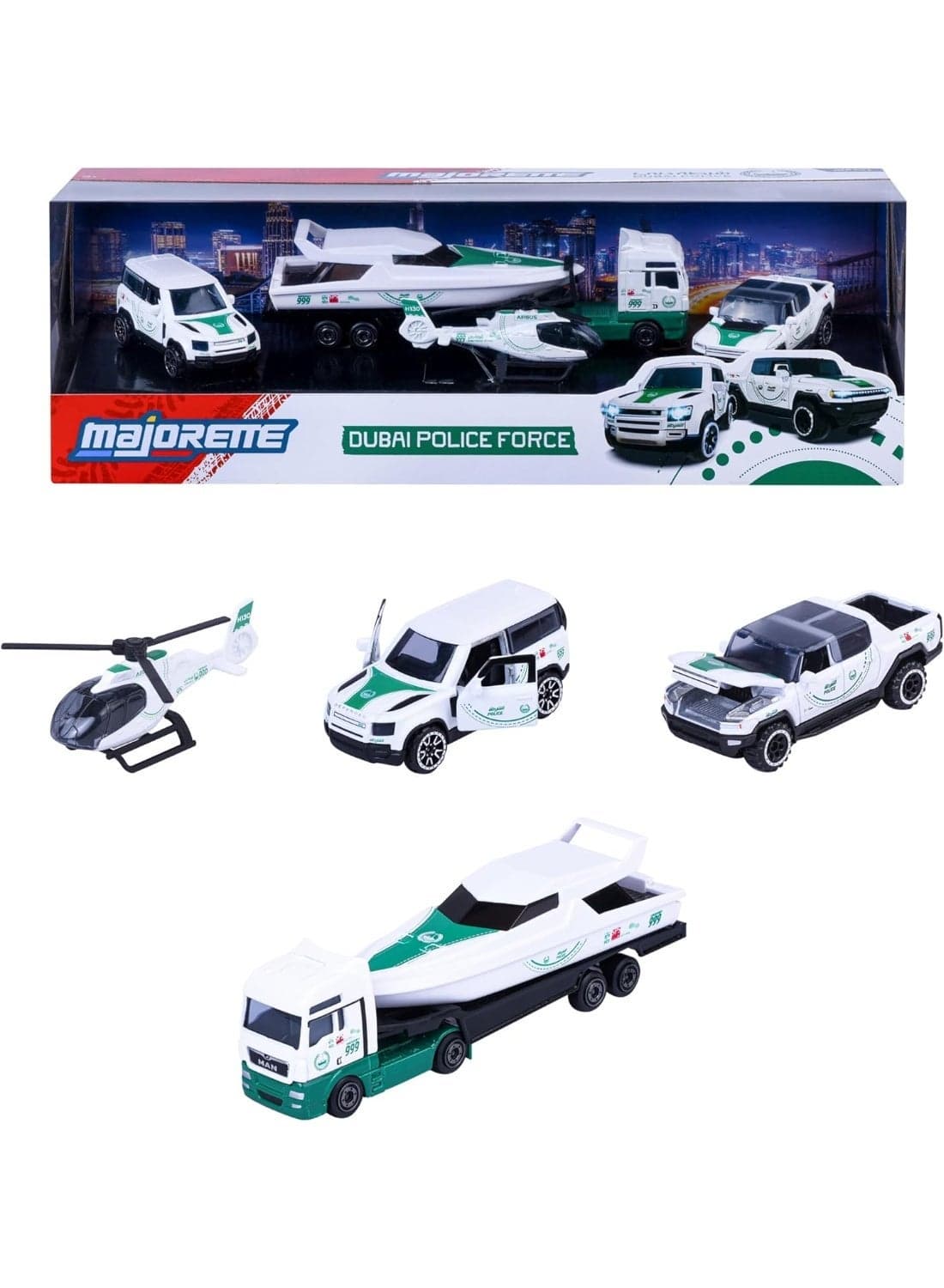 Majorette Dubai Police Force Pack Die Cast – Gift Pack - Super Car's (1:64 Scale)