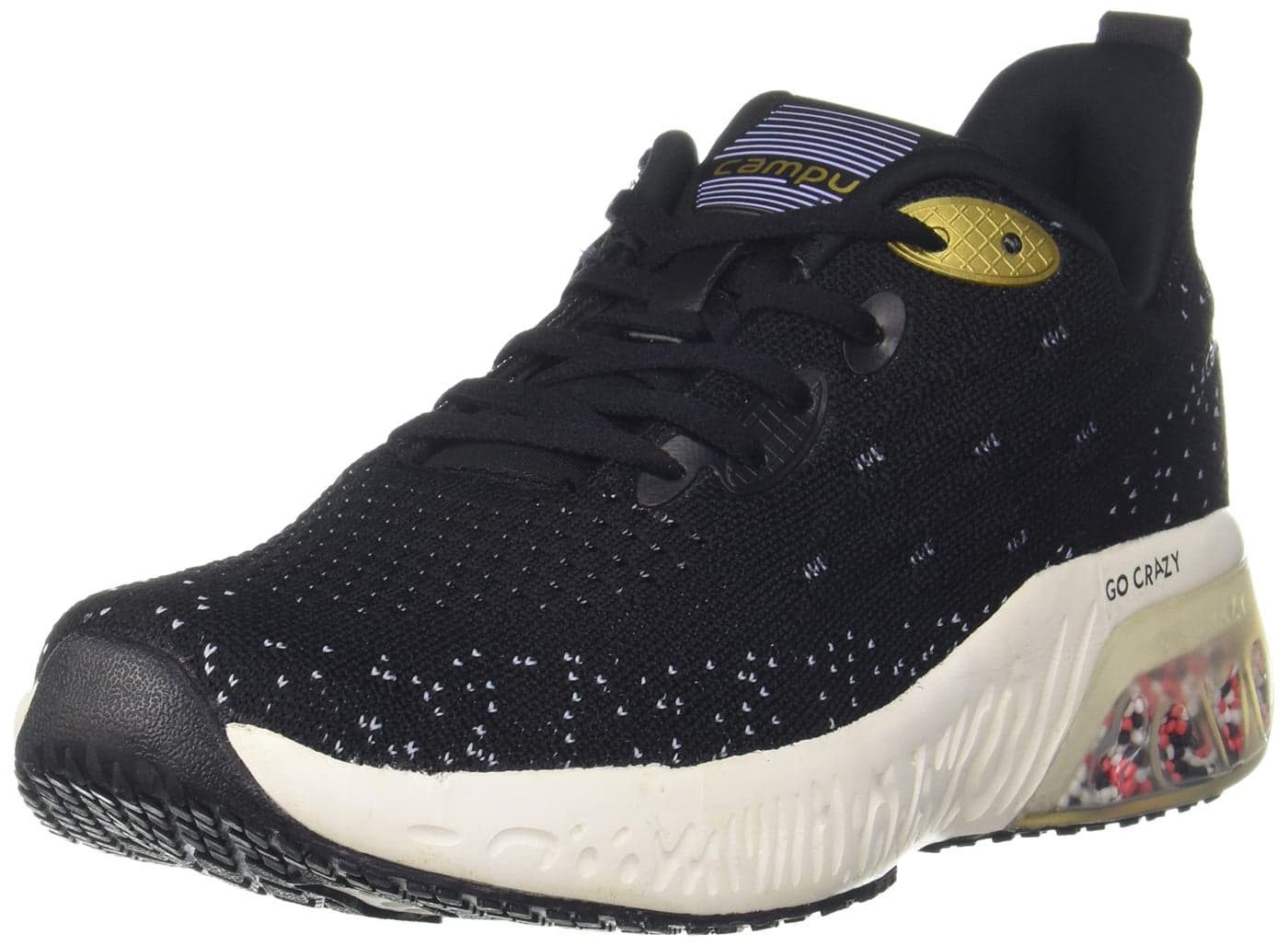 Campus Men's Rim Running Shoes BLK/Golden - 10UK/India