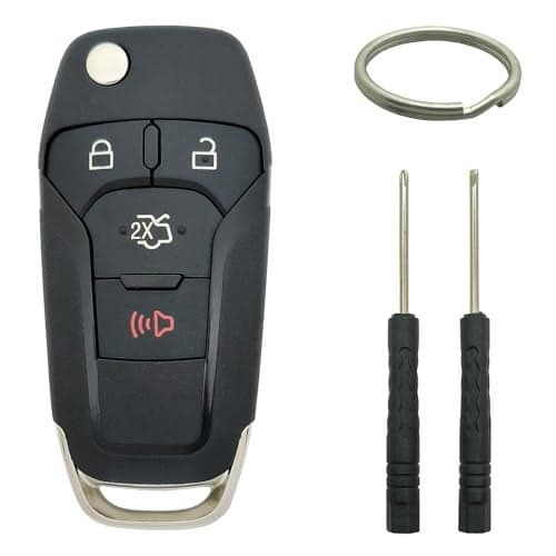Key Fob Shell Case Replacement Fits for Ford Fusion 2013 2014 2015 2016 Keyless Entry Car Remote Cover N5FA08TAA 164R7986 4 Buttons B