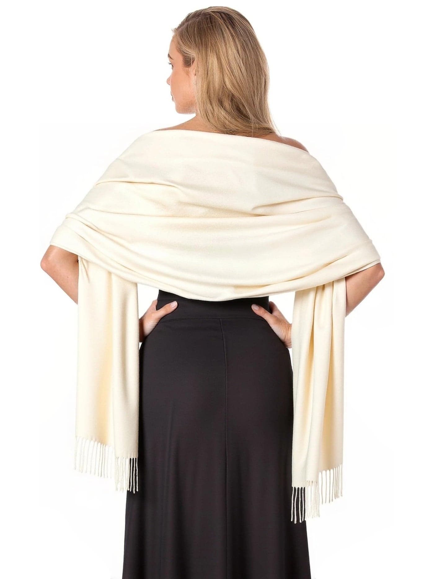 OHAYOMI Pashmina Shawl Wraps Cashmere Feel Scarves Winter Warm Soft Fashion Scarf for Women Evening Dresses Wedding Bridal Bridesmaid Gifts Travel Blanket