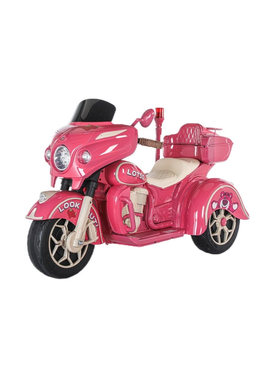 Lovely Baby LB 8008 (M2) Rechargeable 3-Wheel Ride-On Motorbike for Kids, 12V Battery Operated, Foot Accelerator, Lights,MP3/USB,for Ages 2–4 Years