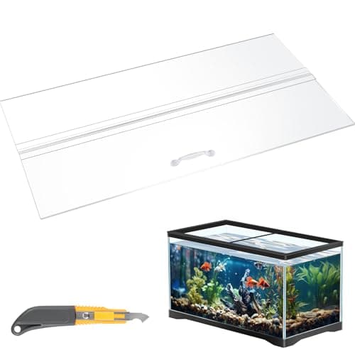 Sieral Aquarium Polycarbonate Canopy Set 2307 x 1169 x 012 Inch for 1520H55 Gallon Without Center Brace Aquariums Cover Fish Tank Lid with a Hook Knife Clear