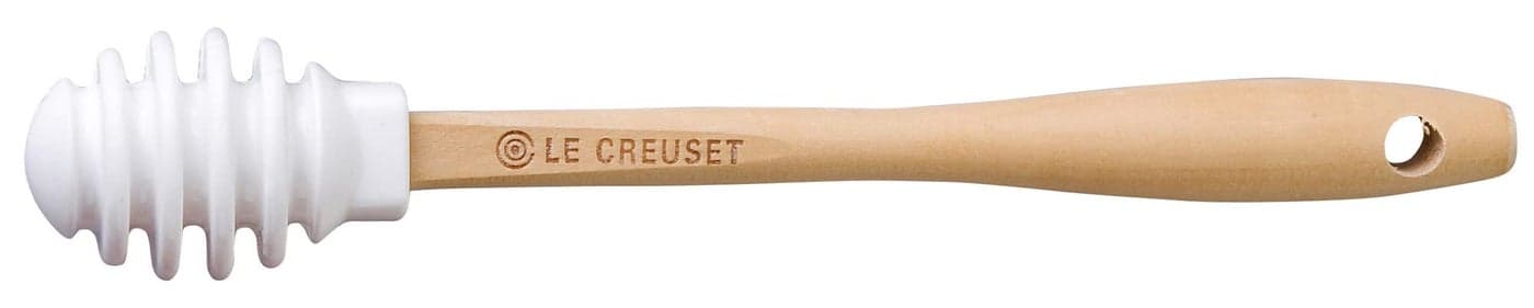 Le Creuset Silicone Honey Dipper, 6 1/2" x 1", White