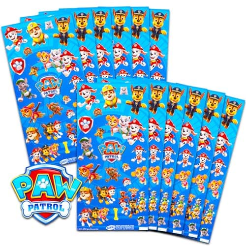 Nickelodeon Paw Patrol Party Favors for Boys Girls Bundle 12 Pack Paw Patrol Sticker Sheets for Kids Birthday Party Goodie Bags Paw Patrol Party Supplies