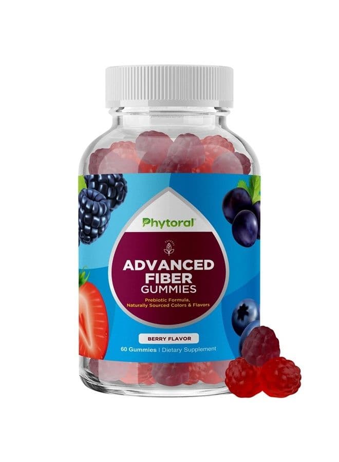 Sugar Free Fiber Gummies for Adults - Tasty Prebiotic Fiber Supplement Gummies for Digestive Health and Immune Support - Fiber Gummies for Adults Sugar Free Vegan Kosher and Gluten Free - 60 Count
