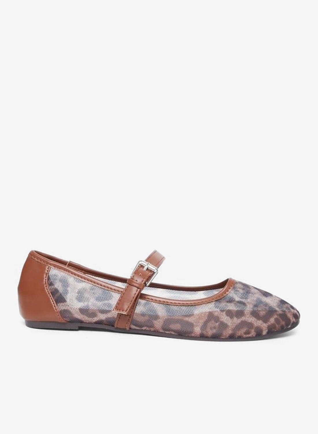 Styli Animal Print Buckle Detail Shoes