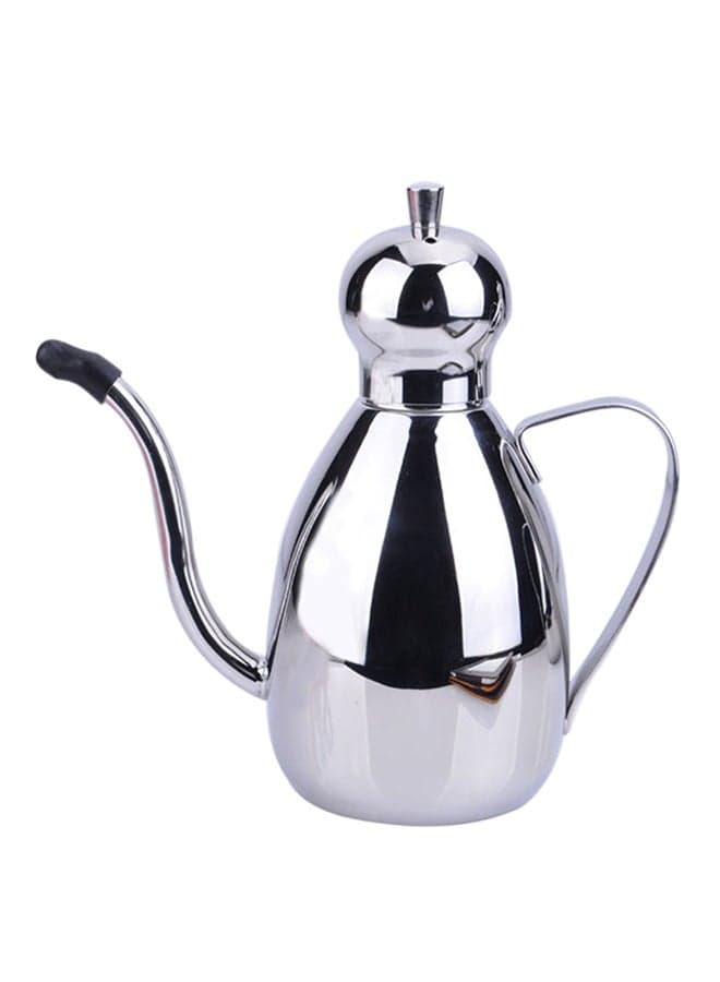 Olive Oil And Vinegar Dispensing Pot Silver 21x8x18cm