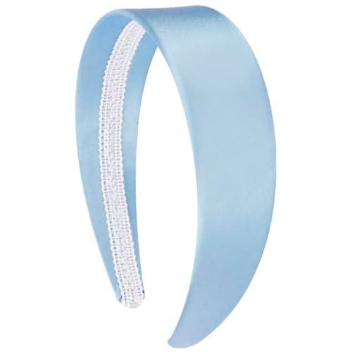 VELSCRUN Bright Blue Headband for Women Girls 16 Inch Wide Headbands Satin Head Bands for Womens Hair Solid Simple Holiday Hair Bands Cosplay Halloween Hair Accessories Gifts for Mothers Sisters