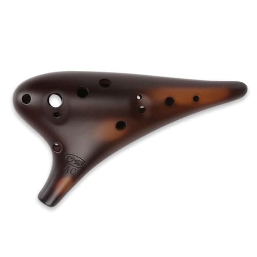 OcarinaWind 12 Hole Ocarina Classic Masterpiece Collectible, Alto C Ceramic Ocarina - Highly Recommended by Shop Owner (Forest Whisper) (Stawfire Ceramic)