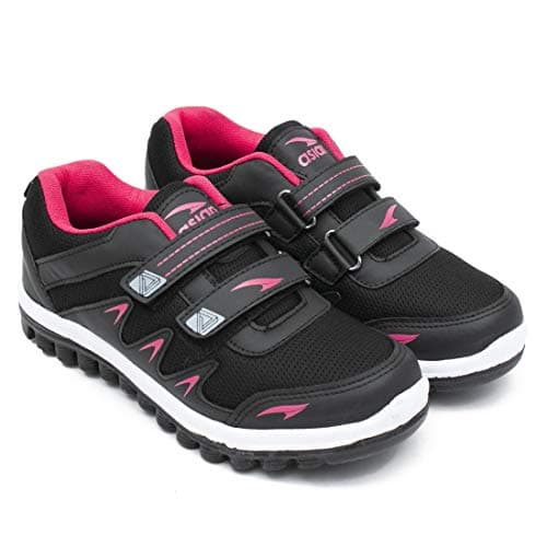 ASIAN Women's FASHION-02 Sports Running,Walking,Gym,Training,Casual Slip-On Lightweight Shoes for Women's & Girl's Black,UK 5