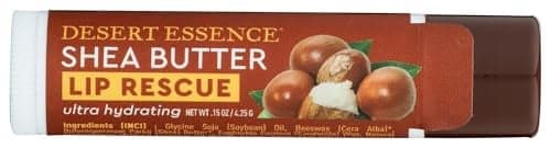 Desert Essence Lip Rescue Ultra Hydrating with Shea Butter 015 Oz Soft Moisturizer Balm Stick Ginkgo Biloba Extract Soothes Dry Or Cracked Lips Vitamin E Beeswax Peppermint Oil