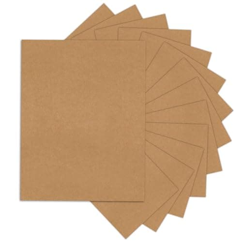 24 Sheets Brown Cardstock 85 x 11 Kraft Paper Goefun 80lb Card Stock Printer Paper for Invitations Menus Crafts DIY Cards