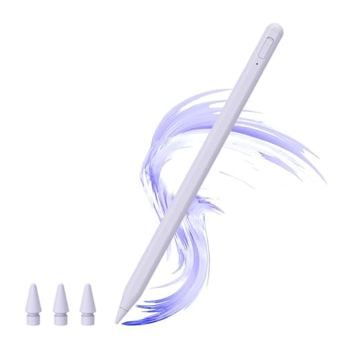 Uogic Stylus Pen for iPad with Palm Rejection, Rechargeable, Active Pen for iPad 6/7/8/9/10, Pro 11"/12.9"/M4, Air M2/3rd/4th/5th, mini 5th/6th