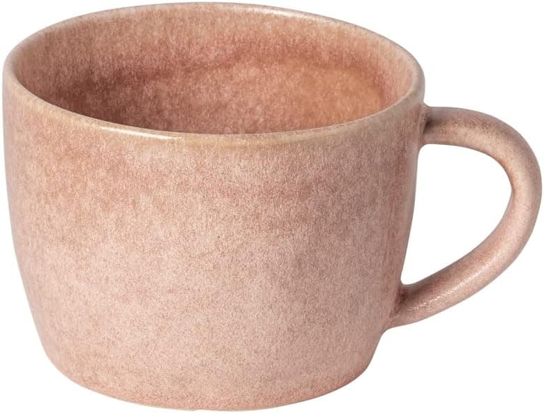 Costa Nova Ceramic Stoneware 12 oz Mug Livia Collection Mauve Rose Microwave Dishwasher Safe Dinnerware Food Safe Glazing Restaurant Quality Drinkware